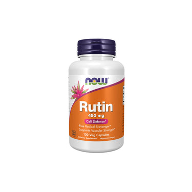 Now Foods Rutin 450mg 100 Vegetable Capsules - Natural Bioflavonoid for Capillaries.